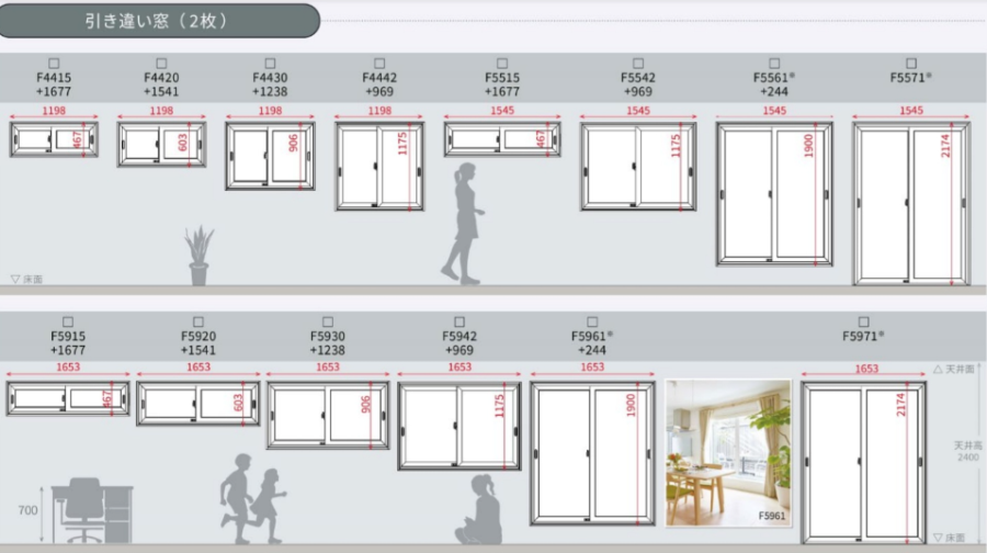 一条工務店の窓の種類